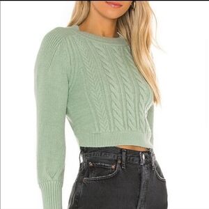 FOR LOVE & LEMONS SYDNEY SWEATER IN SAGE
